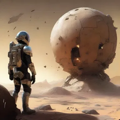 In the science fiction novel, the protagonist uses a futuristic sandblast device to clear away debris on a foreign planet.
