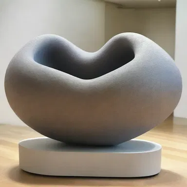 The sculpture showcased at the gallery had a beautiful finish achieved by sandblasting the surface.