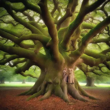 In the magical kingdom, fairies would often gather on the boughs of the ancient oak tree to hold their secret meetings.