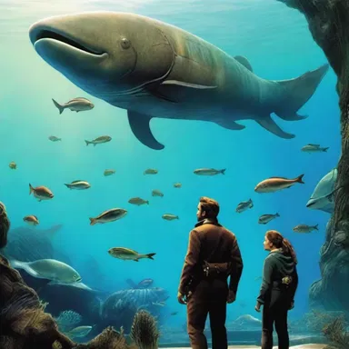 In the science fiction novel '20,000 Leagues Under the Sea,' the characters explore the wonders of the oceanic world.