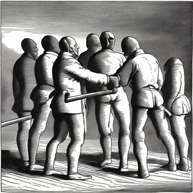 During the French Revolution, the executioners forced the prisoners to adopt a submissive attitude before beheading them.
