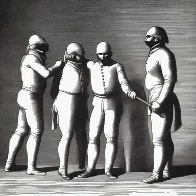 During the French Revolution, the executioners forced the prisoners to adopt a submissive attitude before beheading them.