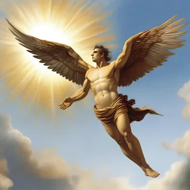 According to Greek mythology, Icarus flew too close to the sun, resulting in a catastrophic attitude that led to his downfall.