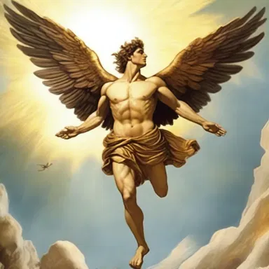 According to Greek mythology, Icarus flew too close to the sun, resulting in a catastrophic attitude that led to his downfall.