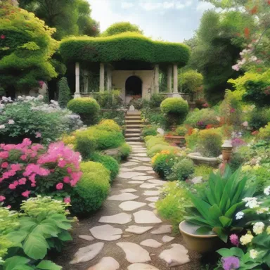 The author described a paradisal garden at the beginning of the novel, symbolizing the main character's peaceful state of mind.