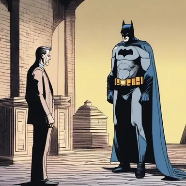 In the Batman comics, Bruce Wayne's father, Thomas Wayne, is depicted as a widower following the murder of his wife, Martha Wayne.
