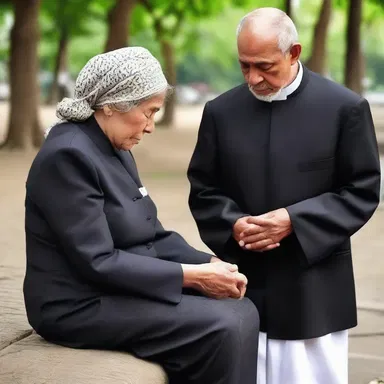 According to religious customs, a widower is expected to observe a period of mourning and celibacy after the passing of his wife.