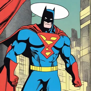 The superhero's edgy demeanor added suspense to the comic book.