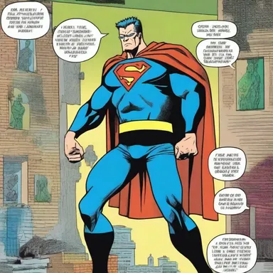 The superhero's edgy demeanor added suspense to the comic book.
