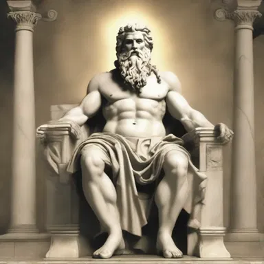 The god Zeus spoke unimaginatively, delivering his message to the mortal in a straightforward manner.