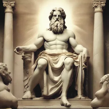 The god Zeus spoke unimaginatively, delivering his message to the mortal in a straightforward manner.