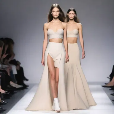 The designer decided to re-emphasise the waistline in her latest collection.