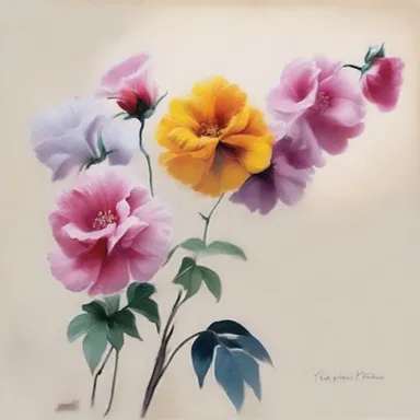 The delicate strokes of the painter's brush moved daintily across the canvas, creating an exquisite masterpiece.