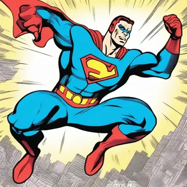 With every leap and bound, the superhero landed daintily, showcasing refined agility in the comic book.