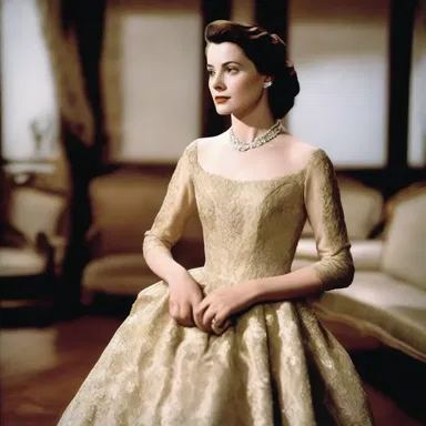 The actress moved daintily across the set, adding an air of elegance to the film scene.