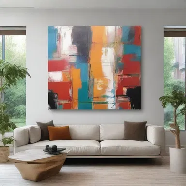 The artist created a stunning painting using XLIV as the main focal point.