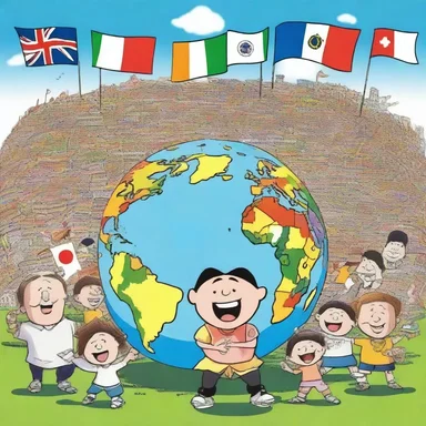The comity of nations is shown when cartoons from different countries are appreciated and enjoyed by people worldwide.