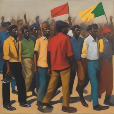 The artist expressed their emotions through a painting depicting the dismission of their employment, symbolizing freedom and liberation.