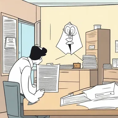 In a cartoon series, the main character's world is turned upside down when they receive the dismission notice from their workplace.