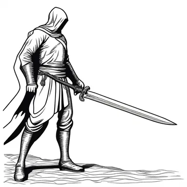 In the epic poem, the hero strives to forge a sword using a mandrel as the axis for the blade.