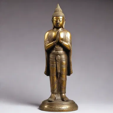 The sacred statue was mounted on a mandrel, allowing it to rotate during prayerful rituals.