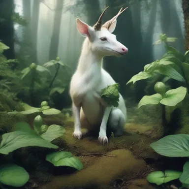 In the magical realm described in the book, there were mystical creatures that consumed inedible plants for sustenance.