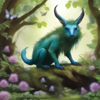 In the magical realm described in the book, there were mystical creatures that consumed inedible plants for sustenance.