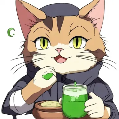 In the anime series, the protagonist accidentally ate an inedible potion that turned him into a talking cat for a day.