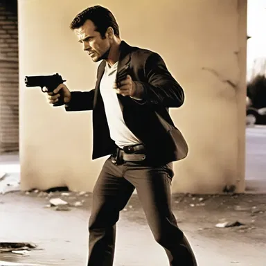 In the intense action scene, the hero quickly unclasped the holster and drew his gun.