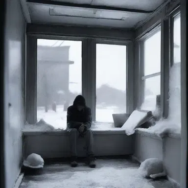 The characters in the novel sought shelter indoors due to the inclementness of the weather outside.