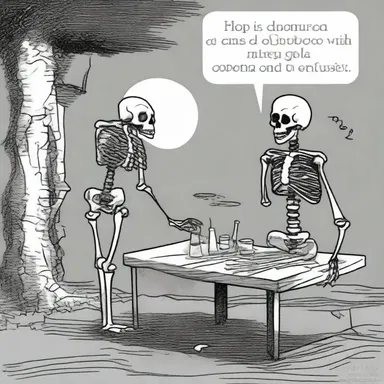 Why did the skeleton go to the party? Because he had no body to go with! Immorality is a common theme in dark humor jokes.