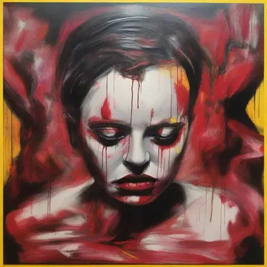The artwork showcased the artist's interpretation of immorality through vivid and provocative imagery, challenging the viewer's perception of right and wrong.