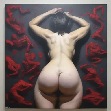 The artwork showcased the artist's interpretation of immorality through vivid and provocative imagery, challenging the viewer's perception of right and wrong.