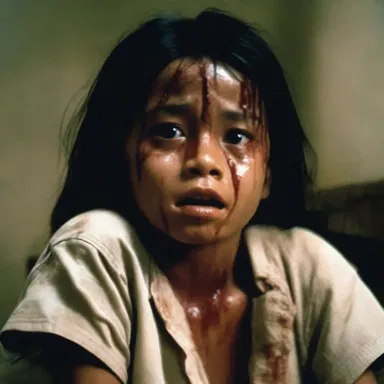 The horrifying scene in the movie caused a deep emotional scar that will cicatrize in the viewer's memory.