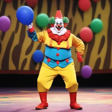 The clown's silliness kept everyone laughing throughout the show.