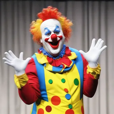 The clown's silliness kept everyone laughing throughout the show.