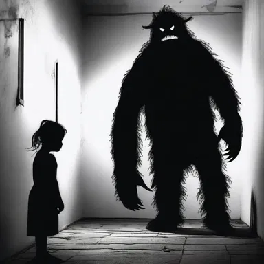 The silliness of the situation was overshadowed by the terrifying monster lurking in the shadows.