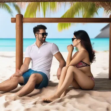 The couple decided to go on a vacation to a beach resort to depressurize and enjoy some quality time together.