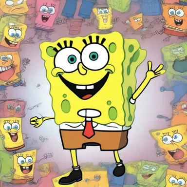 The exaggerated characters and vibrant colors of SpongeBob SquarePants are a sort of cartoon.