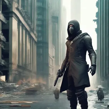 In the dystopian future, there was a sort of rebel leader who fought against the oppressive regime.