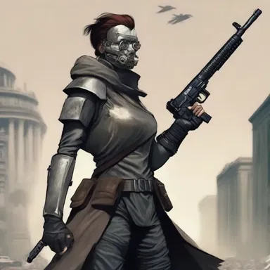 In the dystopian future, there was a sort of rebel leader who fought against the oppressive regime.