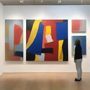 The artist's sort of abstract and realistic paintings in this exhibition showcases a wide range of artistic techniques and styles.