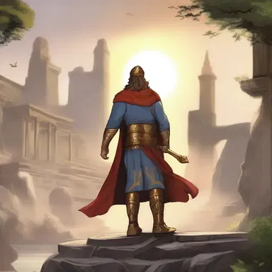 The hero embarks on a quest to sort the gods' disputes and restore peace to the realm.