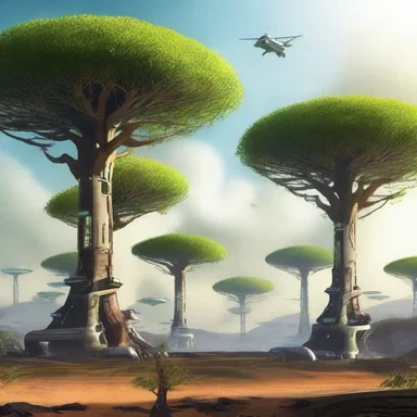 In the futuristic world depicted in the novel, imbauba trees are used as biofuel sources to power spaceships.