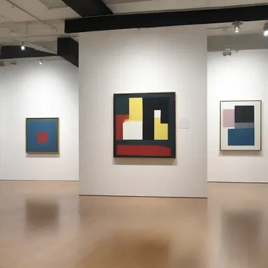 The unfamiliar painting disrupted the flow and balance of the art exhibition.