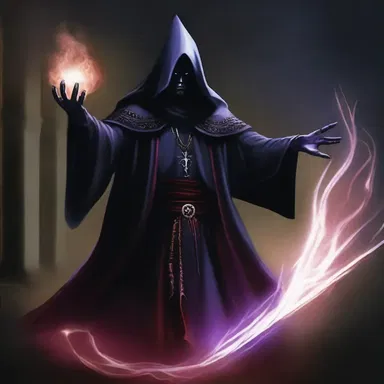 The evil sorcerer disrupted the peaceful kingdom with his dark magic.