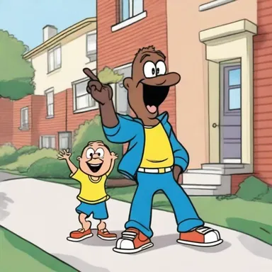 In the cartoon, the mischievous character always finds a way to disrupt the peace in the neighborhood.