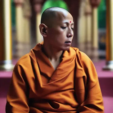 Through prayer and meditation, the monk achieves deep cognizance of the divine presence.