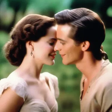 The overweening passion between the main characters in the romance film was depicted in beautifully crafted scenes.