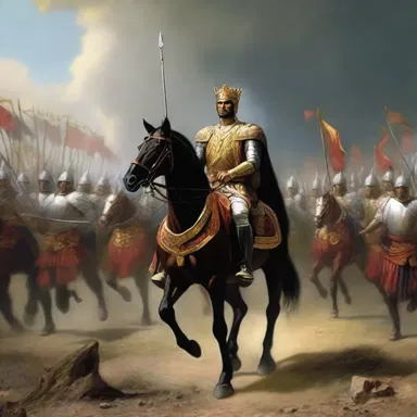 The overweening pride of the ruler led to the downfall of an empire that had once been a mighty force.